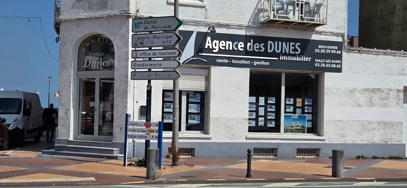 Devanture de l'Agence des Dunes à Bray-Dunes