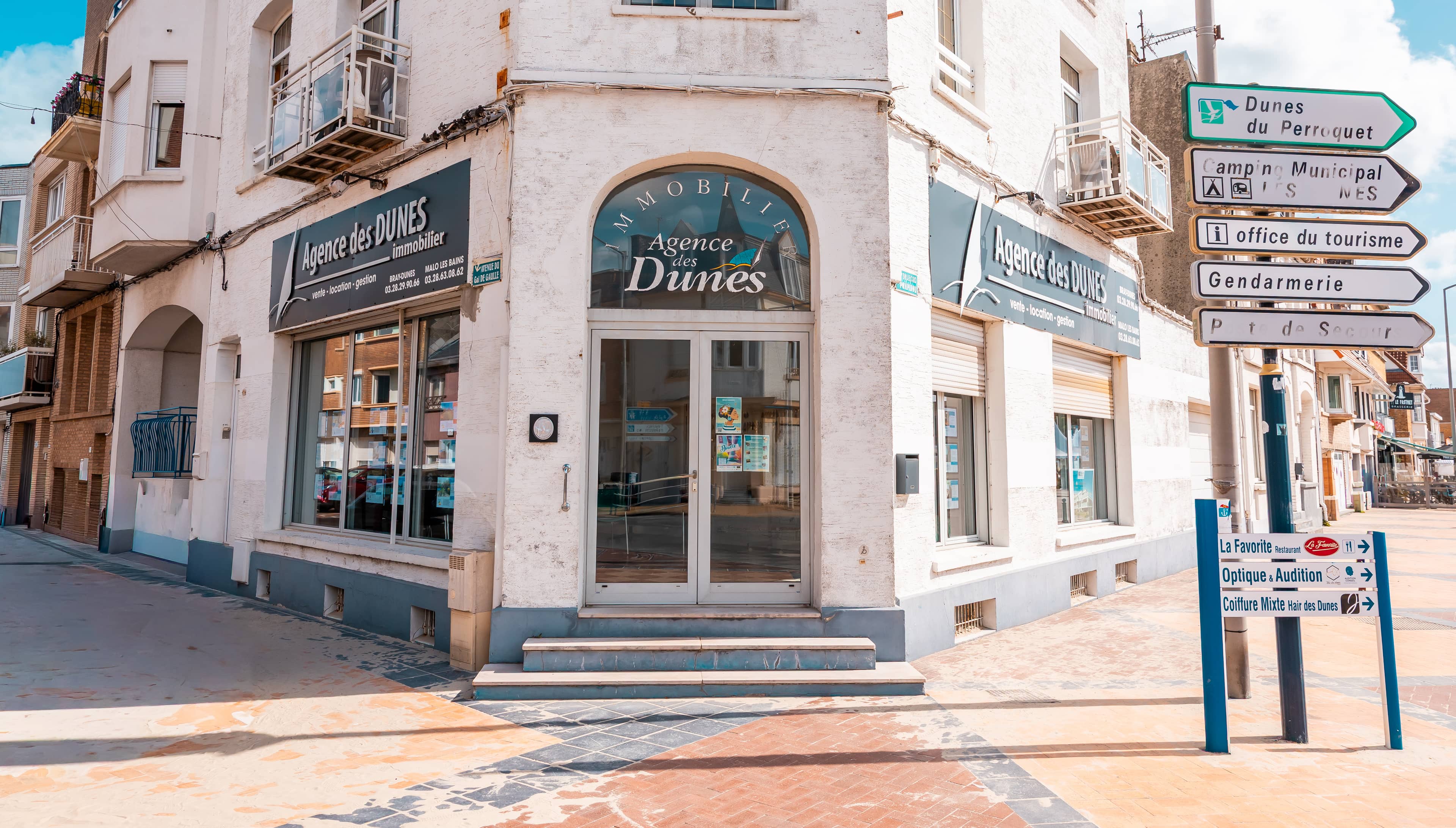 Devanture de l’Agence des Dunes à Bray-Dunes